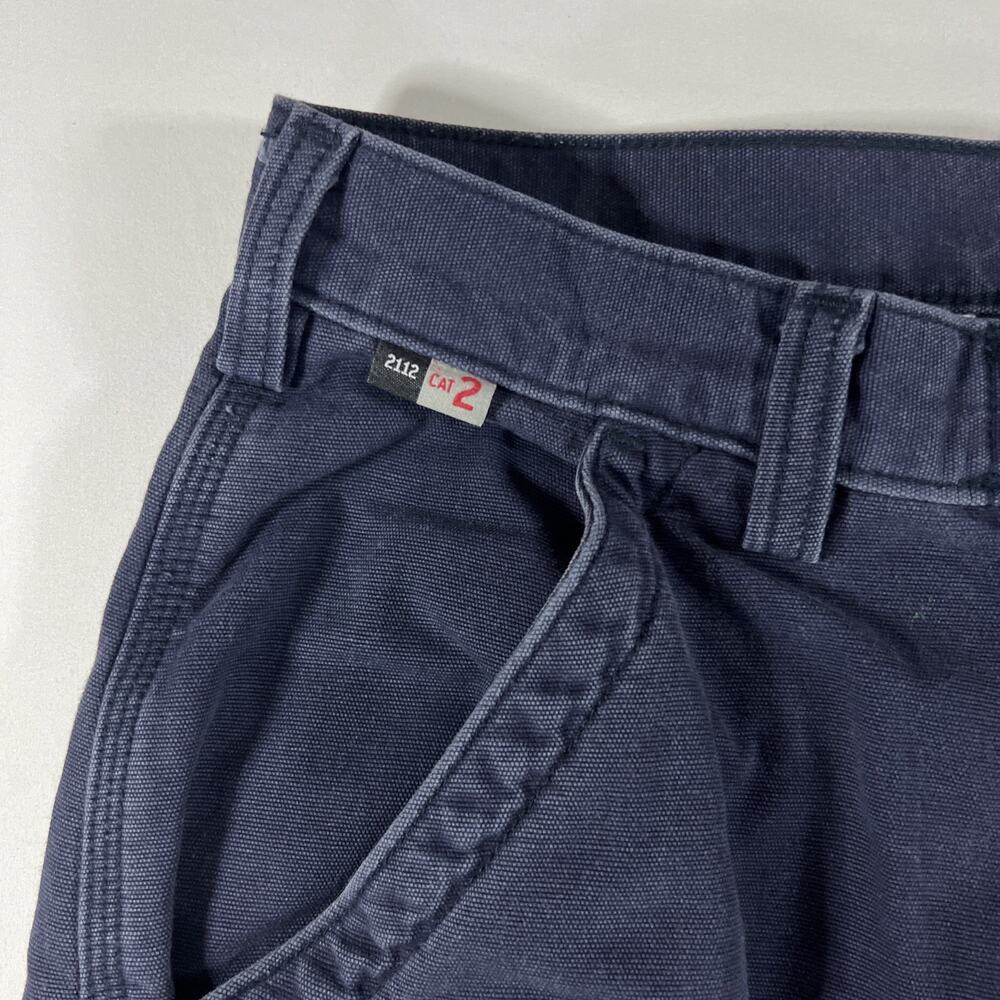Carhartt FR Pants Mens 30x32 Work Pants Original Fit Cargo 2112 Cat 2 Blue - Picture 6 of 10